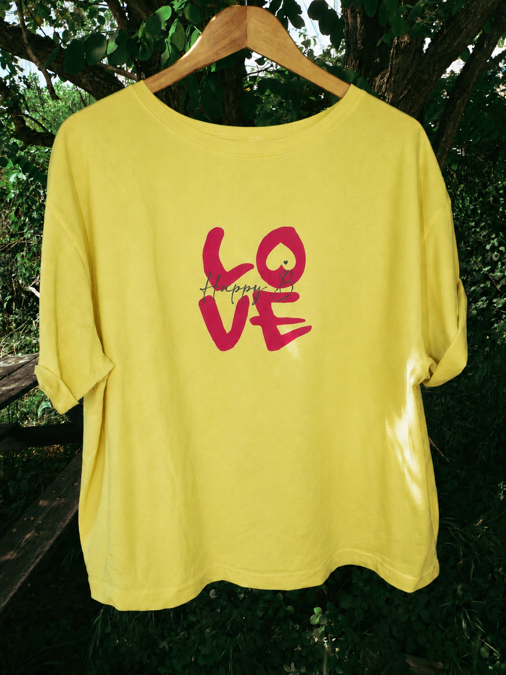 LOVE  yellow shirt